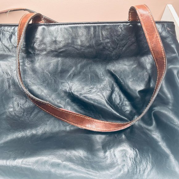 Rosetti Navy Faux Leather Tote Bag – Vintage Late 1990s / Early 2000s - Picture 3 of 12